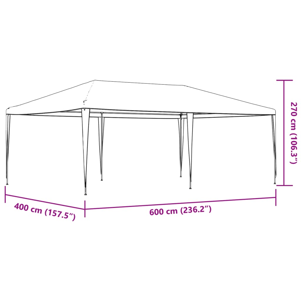 Tenda per Feste 4x6 m Blu