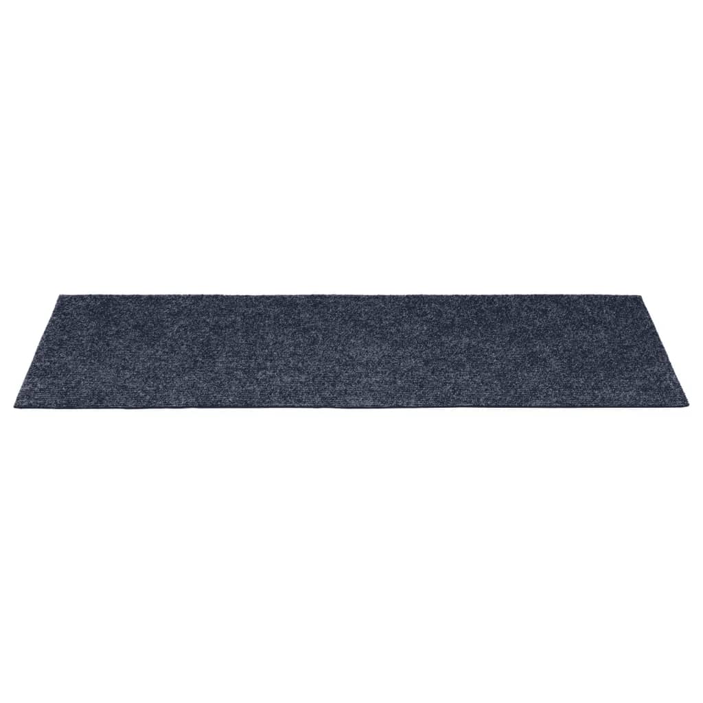 Tappeti Adesivi Rettangolari per Scale 15pz 60x25 cm Grigio Blu