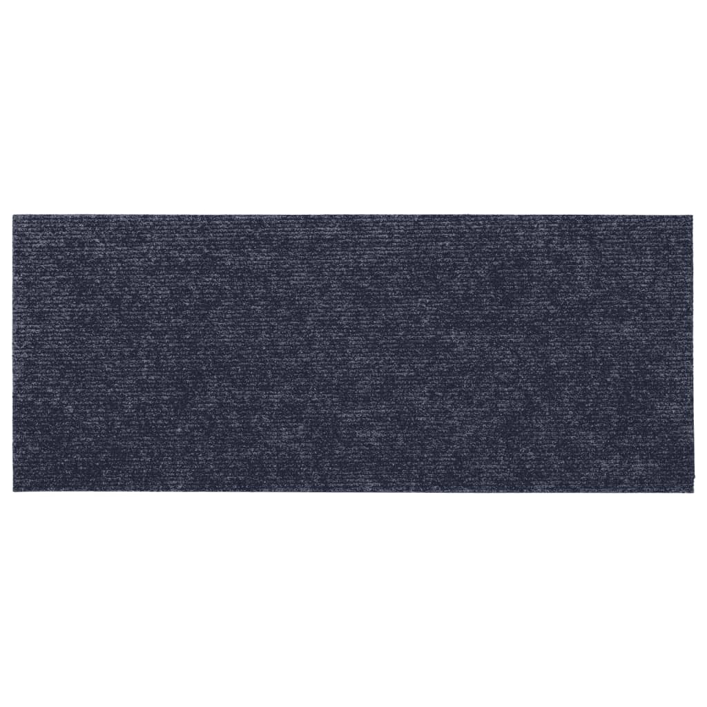 Tappeti Adesivi Rettangolari per Scale 15pz 60x25 cm Grigio Blu