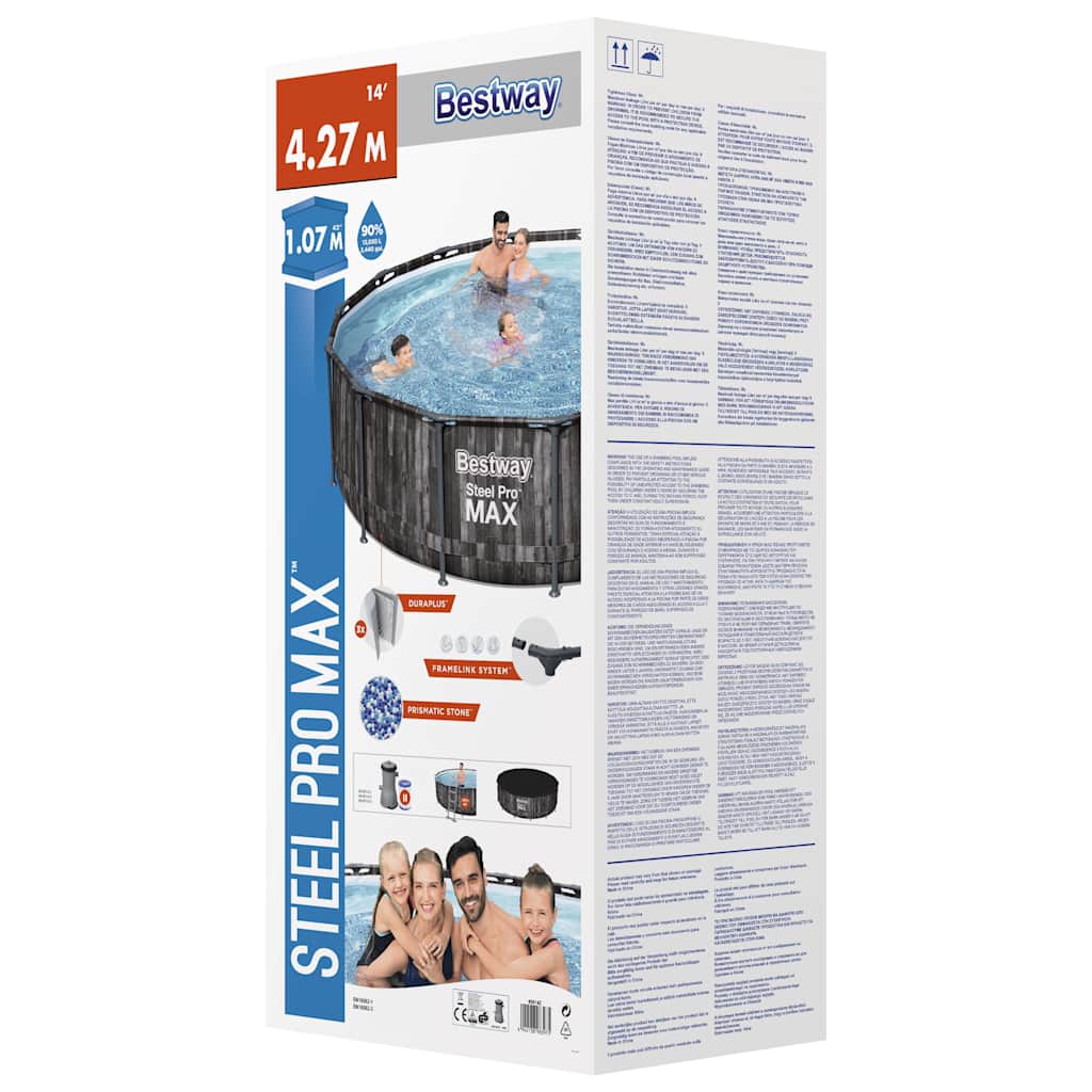 Set Piscina Rotonda Steel Pro MAX 427x107 cm