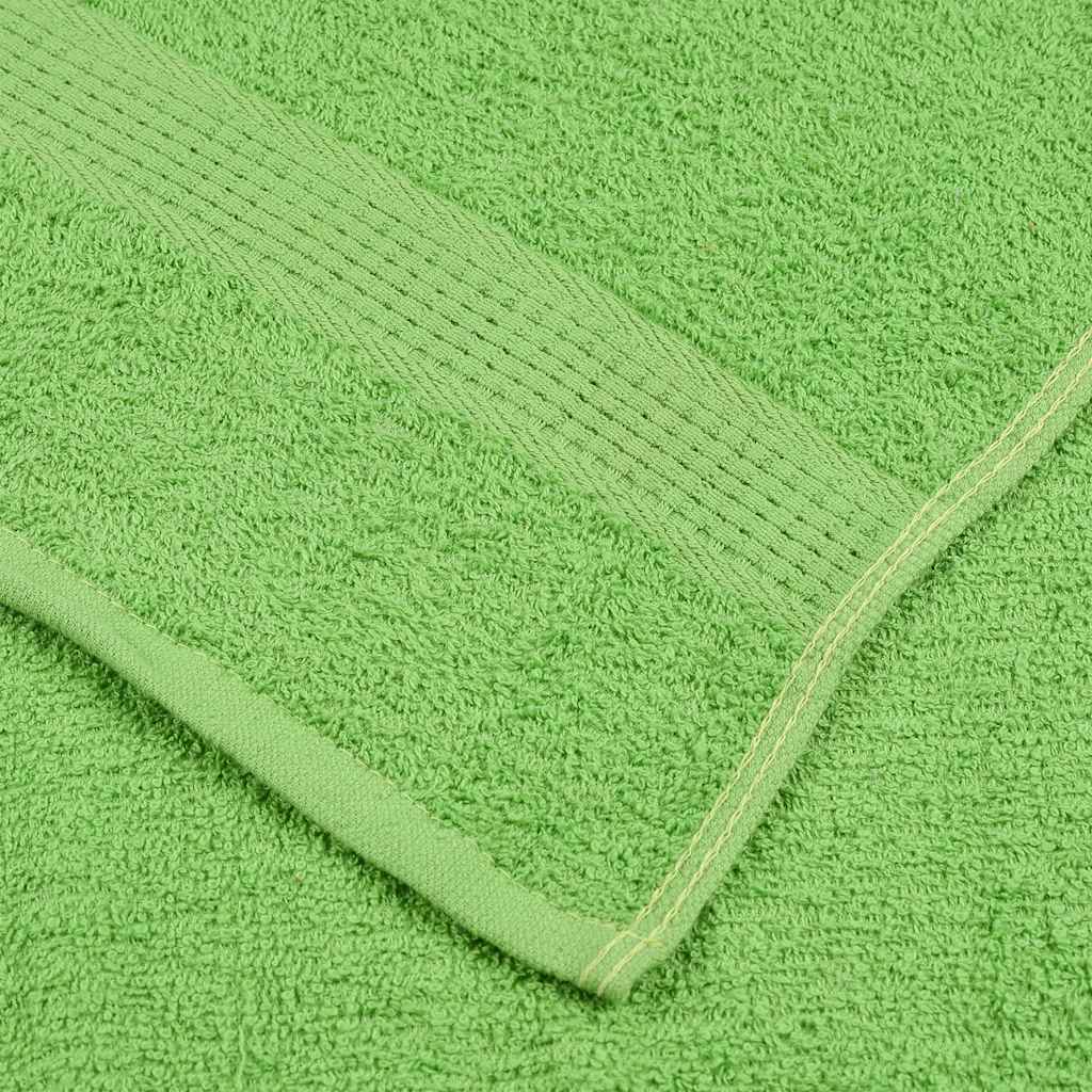 Asciugamani per Sauna 10 pz Verde Mela 80x200cm 360 g/m² Cotone
